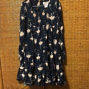 Navy & pink ballerina pattern NWT lulurain dress size 6X